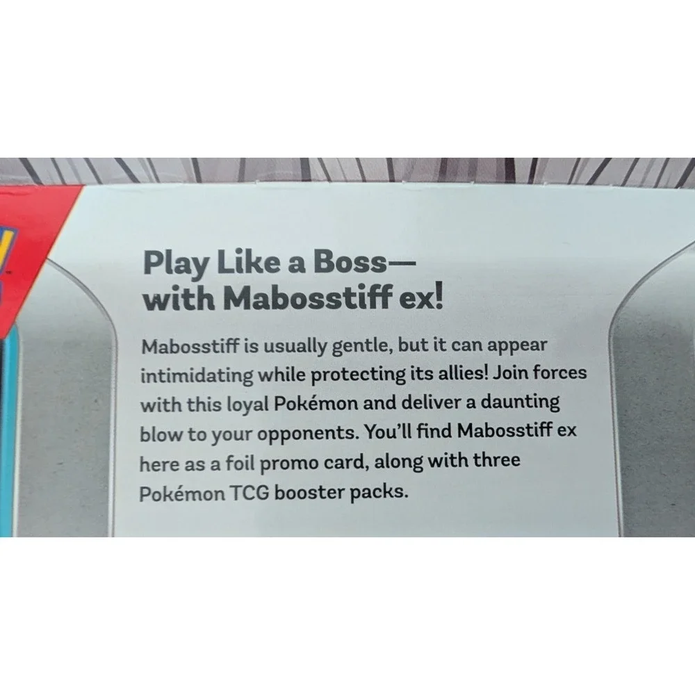 Pokemon TCG Mabosstiff ex Showcase Box Sealed Promo & 3 Booster Packs New in Box